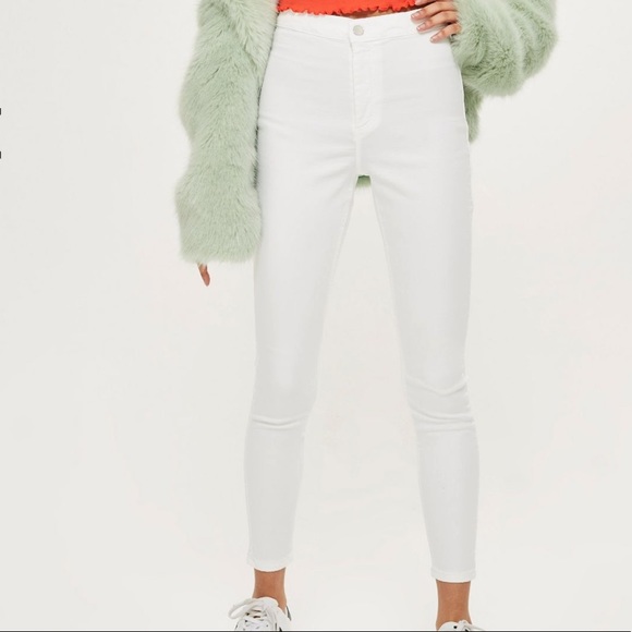 topshop white joni jeans